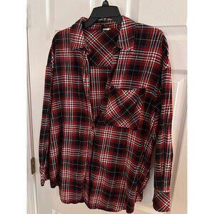 H&M Divided Oversized Plaid Flannel Shirt size small